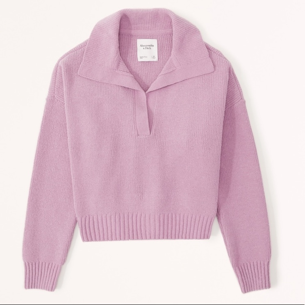Abercrombie Notch Neck Polo Sweater